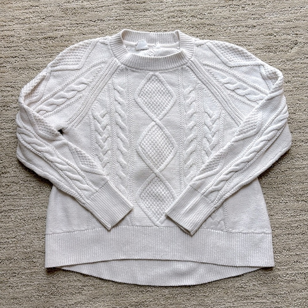 Girls White Gap Sweater youth medium